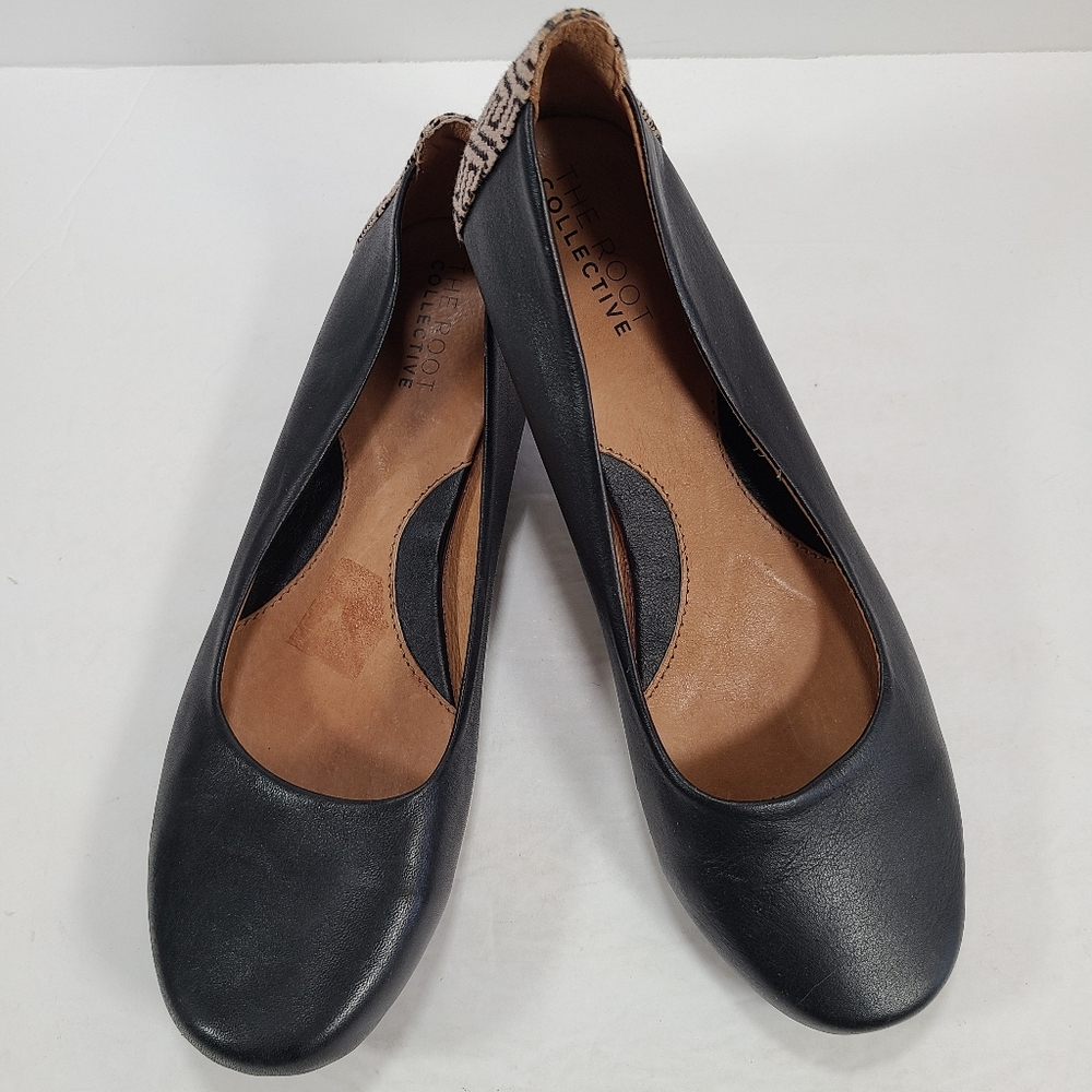 The Root Collective Gaby Black Slip On Flats Women Size 10